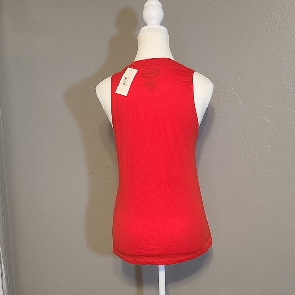 Disney Womens Red Tank Top with Mickey Mouse Graphic Sequin Accents Size XS NWT - Picture 3 of 9